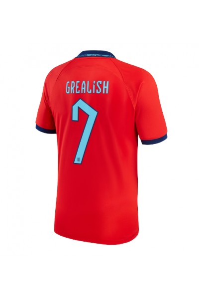 Englanti Jack Grealish #7 Jalkapallovaatteet Vieraspaita MM-kisat 2022 Lyhythihainen